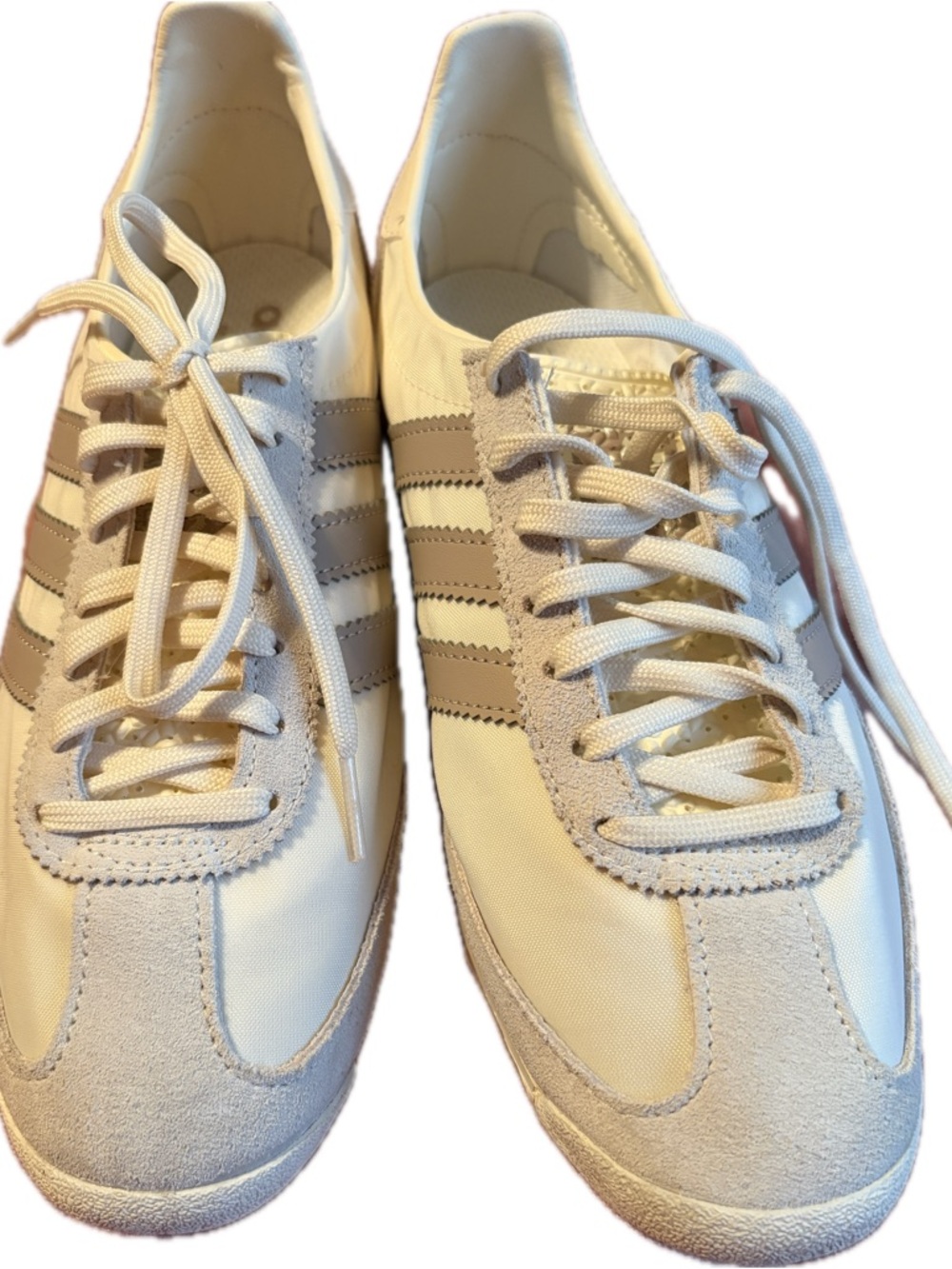 Adidas SL 72 sneakers in a cream/grey colorway, size US 8.5